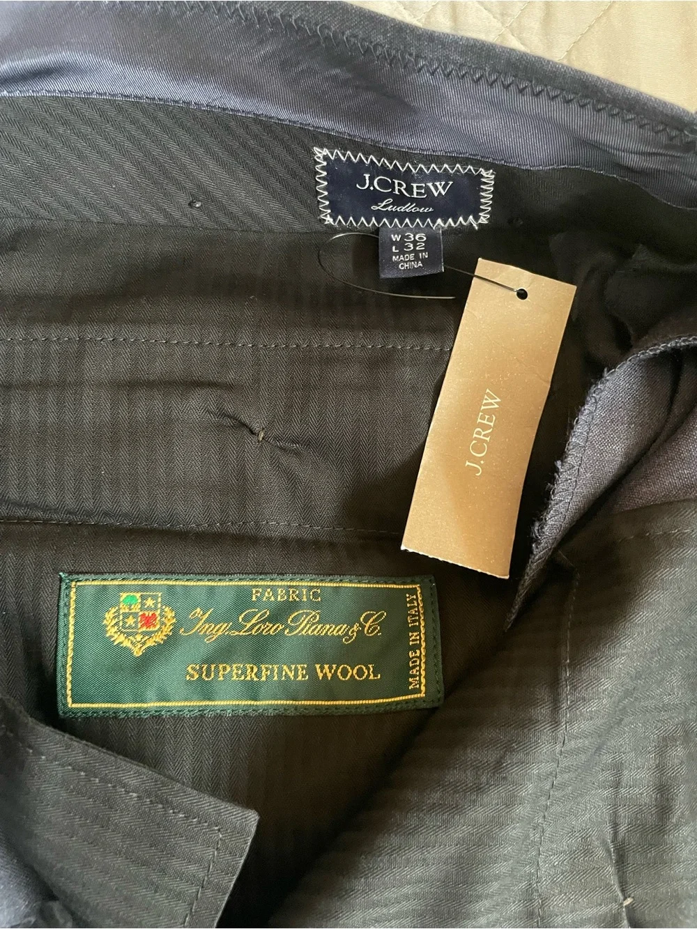 J. CREW Ludlow Slim-fit suit pant in Italian wool Deep Paci 36 $250 NWT 43966